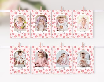 Berry First Birthday Photo Banner Strawberry Birthday Editable 1st Birthday Banner Berry 1st birthday Party Decorations Birthday Girl BF01