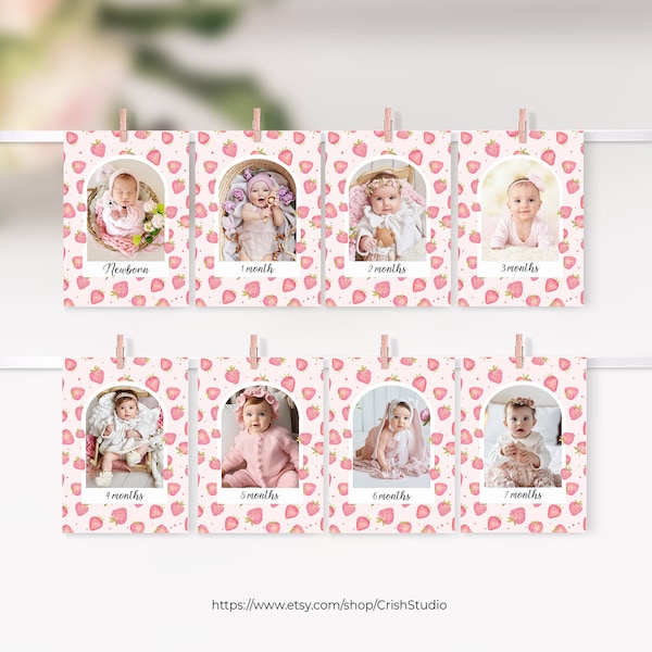 Berry First Birthday Photo Banner Strawberry Birthday Editable 1st Birthday Banner Berry 1st birthday Party Decorations Birthday Girl BF01