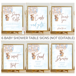 Descarga instantánea Teddy Set Baby Shower Sign Table Signs We Can Bearly Wait Baby Shower Signs Fun T101
