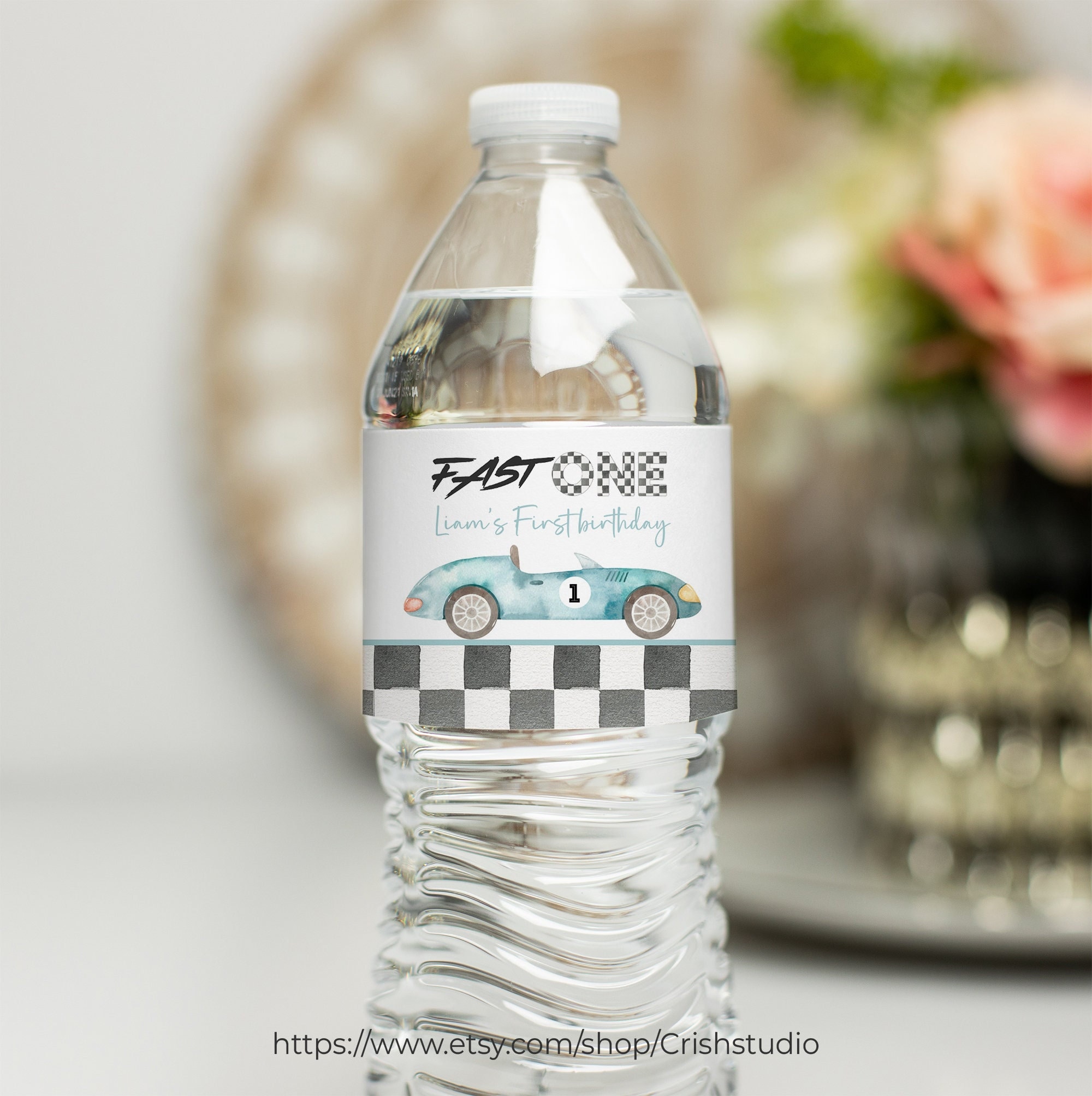 EDITABLE Fast One Water Bottle Labels Fast One Birthday Water - Etsy