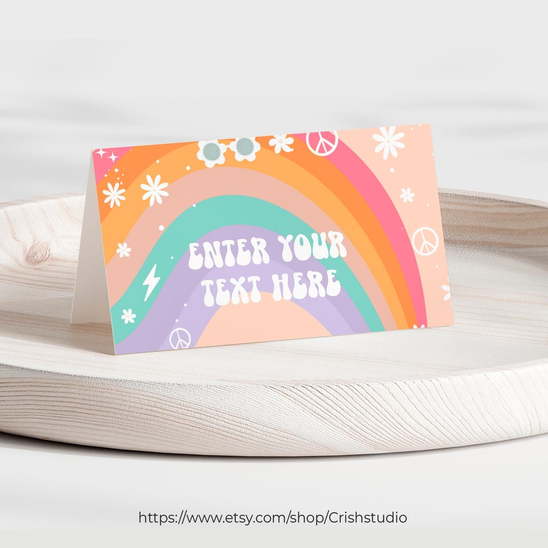 EDITABLE Groovy ONE Food Labels First Birthday Groovy Party Dessert ...