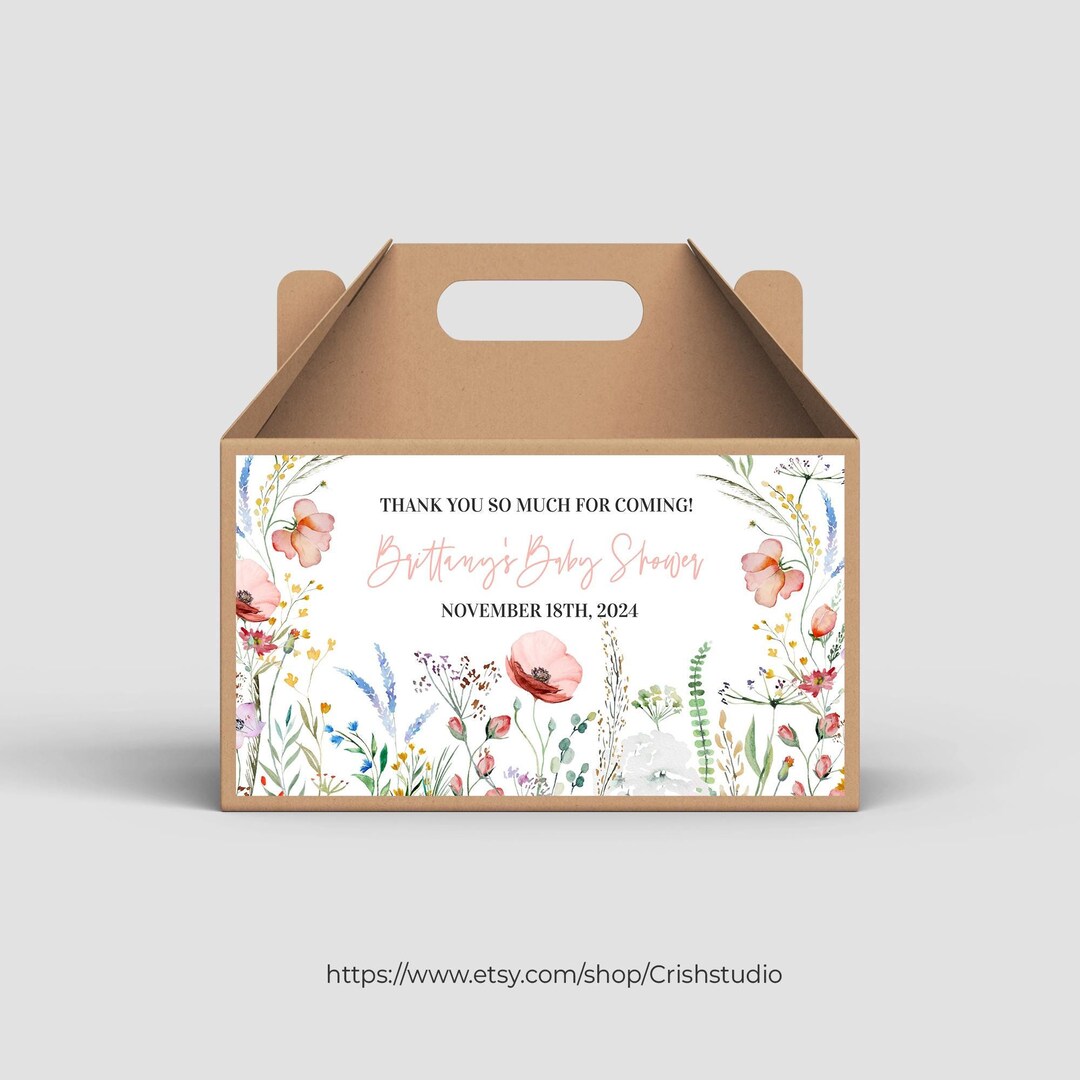 EDITABLE Baby in Bloom Baby Shower Box Label Baby in Bloom Labels Baby ...