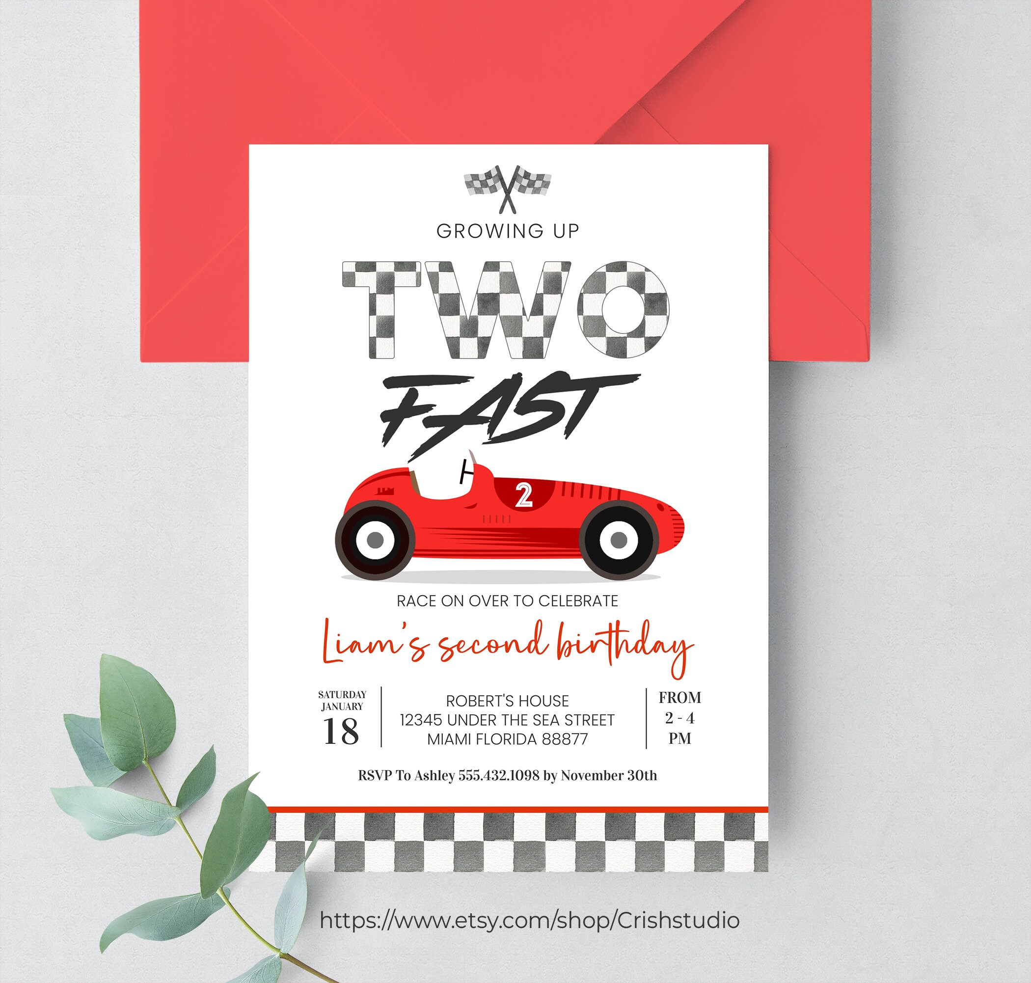 EDITABLE Two Fast Party Favor Package Two Fast Birthday Race Car ...