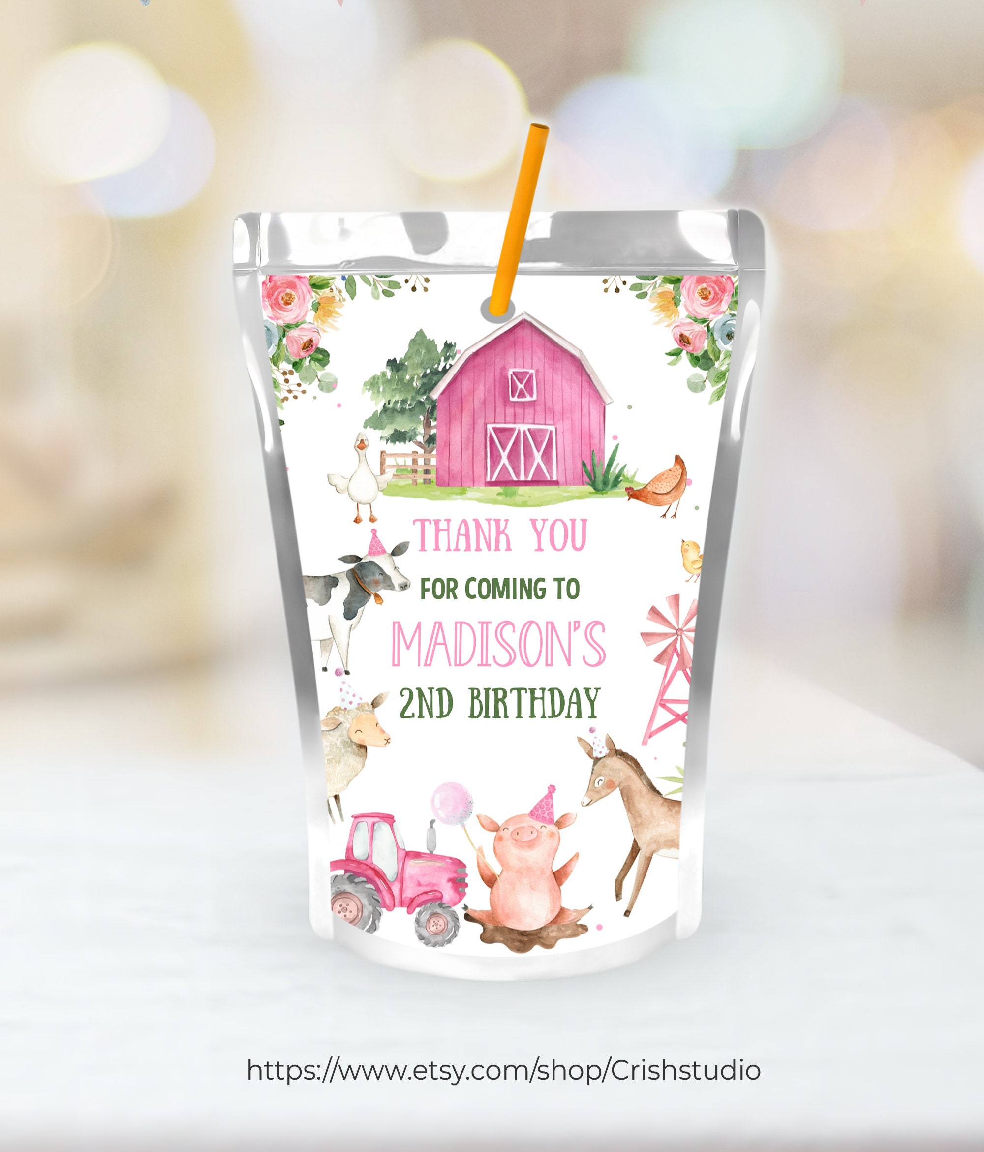 EDITABLE Farm Birthday Food Tags Food Labels Food Tents - Etsy
