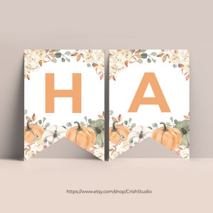 EDITIERBAR Unser kleiner Kürbis Banner Kürbis 1. Geburtstag Herbst Geburtstag Kürbis Geburtstag Kürbis One Custom Banner PB001