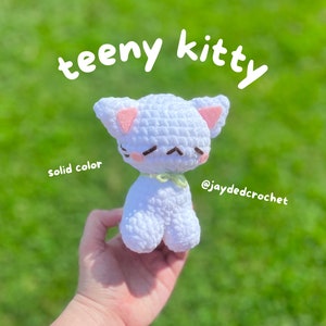 teeny kitty crochet pdf downloadable pattern amigurumi cat plushie