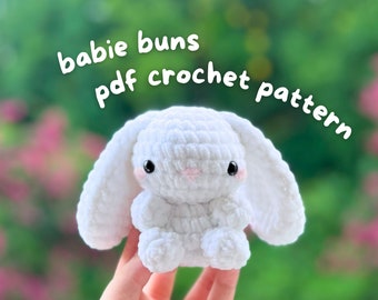 babie buns crochet pdf crochet pattern amigurumi rabbit bunnie bunny instructions