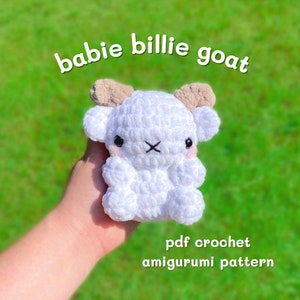 babie billie goat crochet pdf crochet pattern amigurumi kawaii plushie instructions