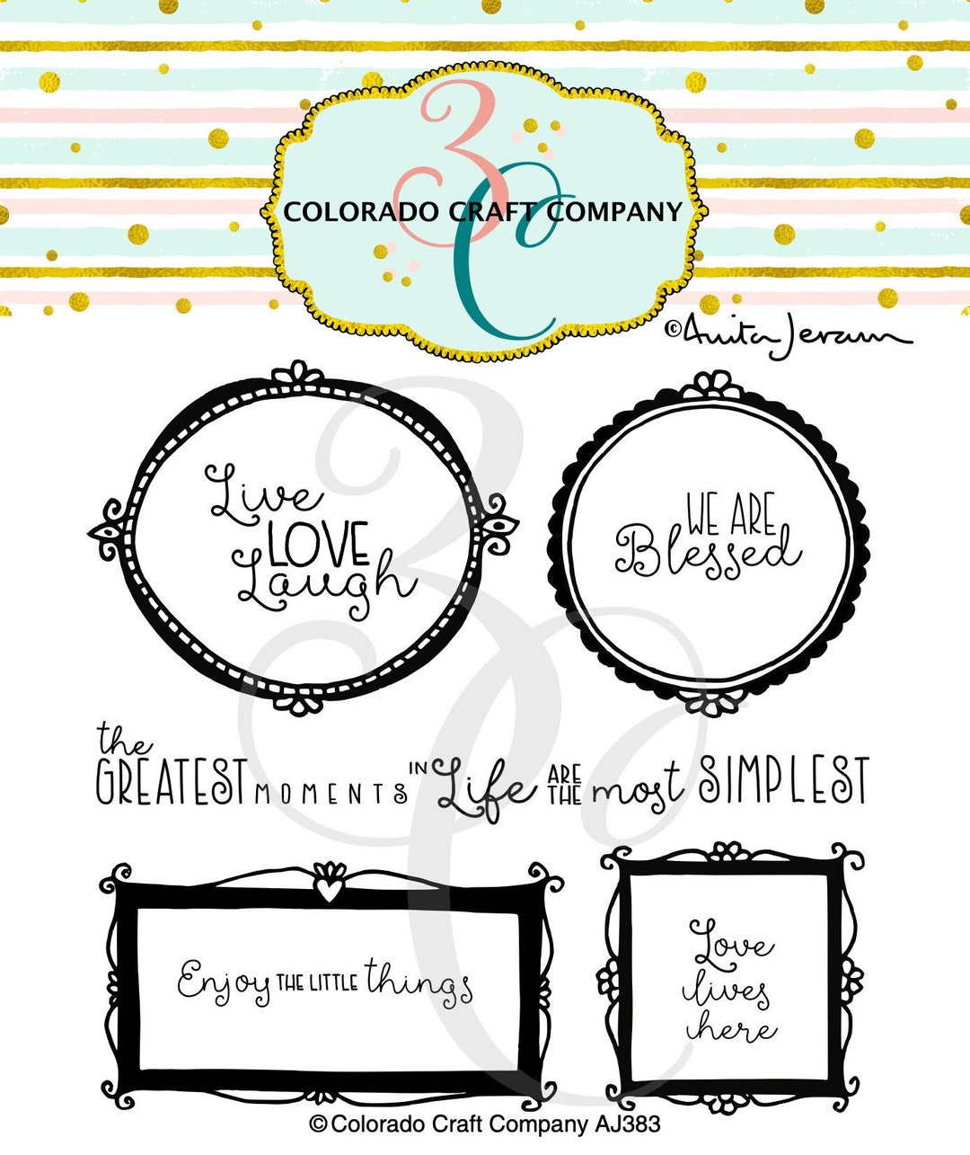 AJ383 Anita Jeram Wall Words Clear Stamps by Colorado Craft Company 50 OFF Etsy