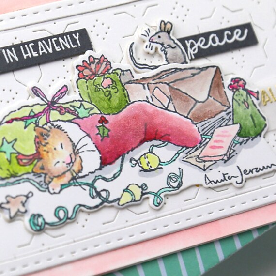 AJ827 D Anita Jeram Cozy Cat Dies by Colorado Craft Company Etsy UK