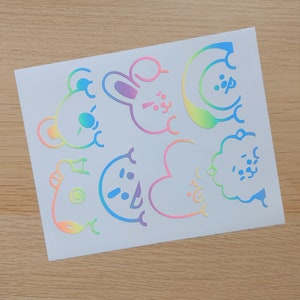 BTS Peepers Decal | Bangtan Peepers | KPOP | Vinyl Decal | Vinyl Sticker | Koya | Cooky | Chimmy | Mang | Shooky | Tata | RJ