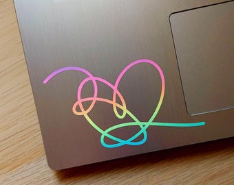 Calcomanía de fandom del K-Pop del ejército / 4" - 10" / Respuesta "Love Yourself" / Vinilo adhesivo / Laptop / Tablet / Notebook / Auto / Furgoneta / Ventana / Botella de agua