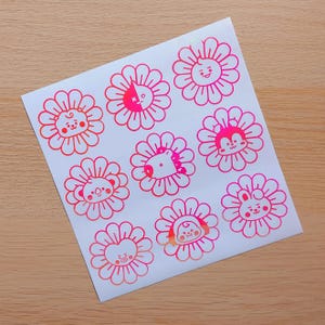 BTS Flower Faces Decal | Bangtan | KPOP | Vinyl Decal | Vinyl Sticker | Koya | Cooky | Chimmy | Mang | Shooky | Tata | RJ | Van