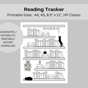 Bookshelf Sticker Sheet, Reading Log, Reading Journal Sticker, Book Journal  Supplies, Bookcase Sticker, Reading Goal Tracker, Book Review 