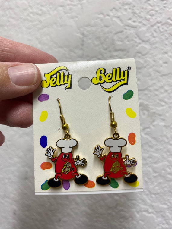Vintage Red Jelly Bean Earrings - Jelly Belly