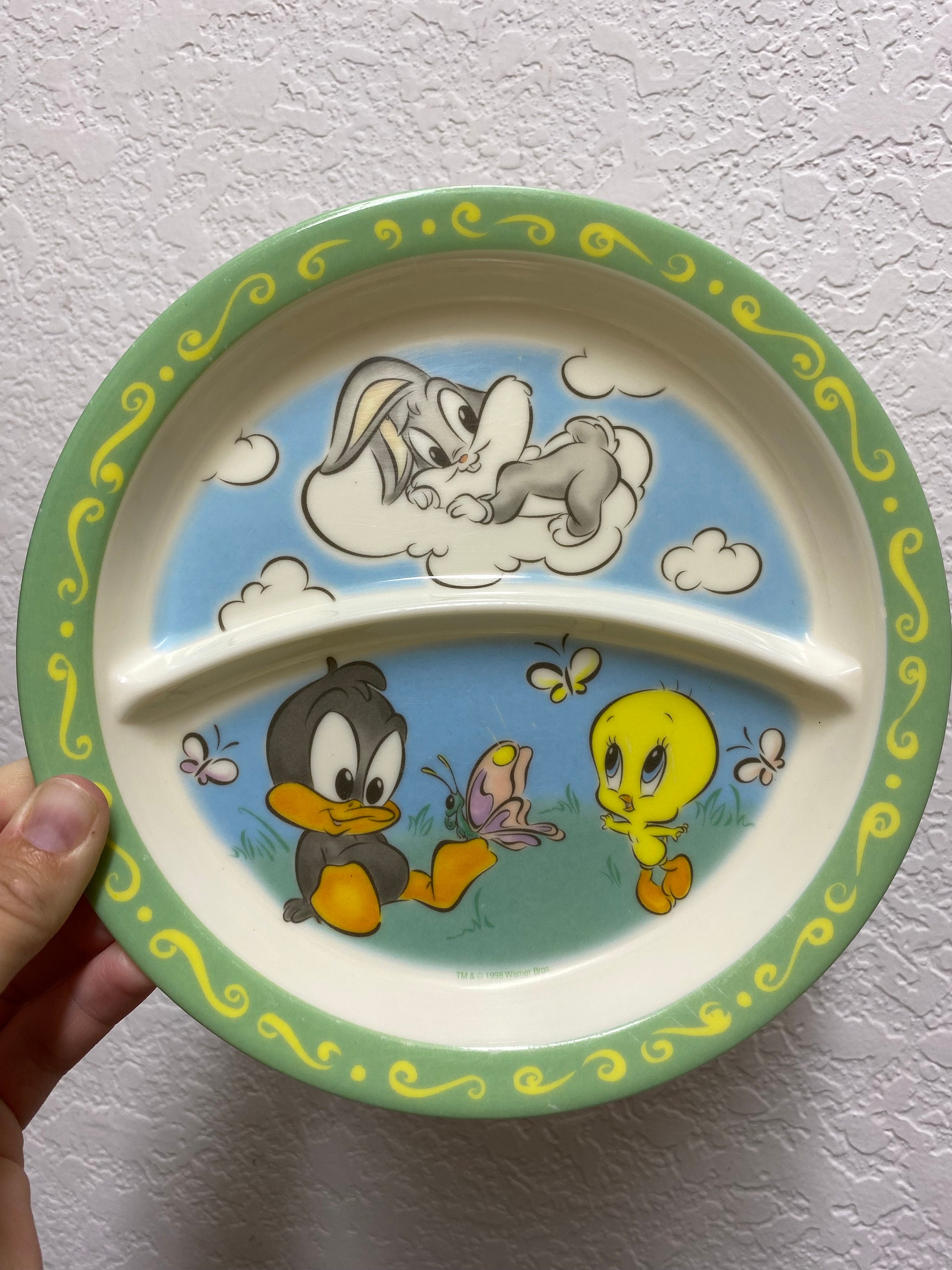 1998 Zack Designs Looney Tunes Babies Plate - Warner Bros Bugs
