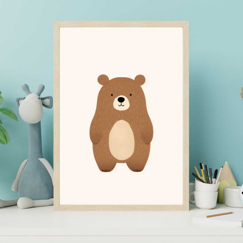 Bear Nursery Art Teddy Bear Art Printable Bear Art Digital Bear Art ...
