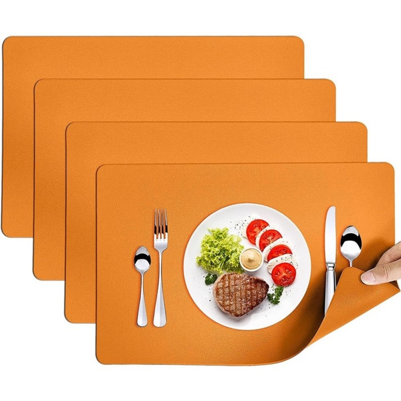 Stylish Leather Placemats for Modern Home Dining Vegan Etsy