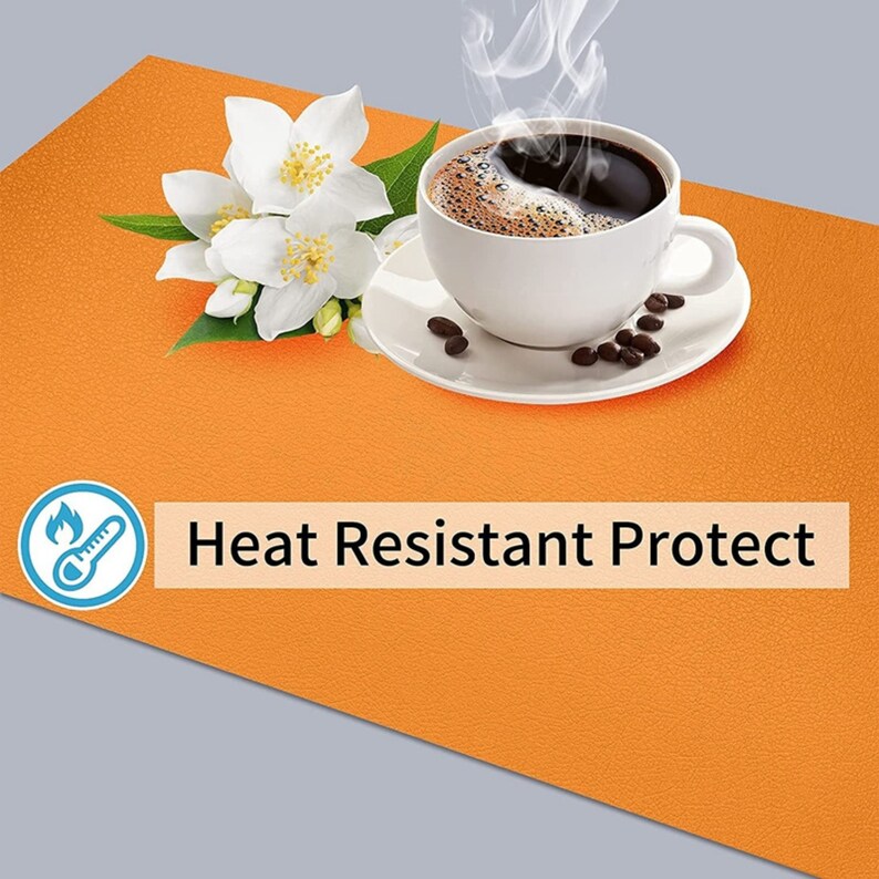 Stylish Leather Placemats for Modern Home Dining Vegan Etsy