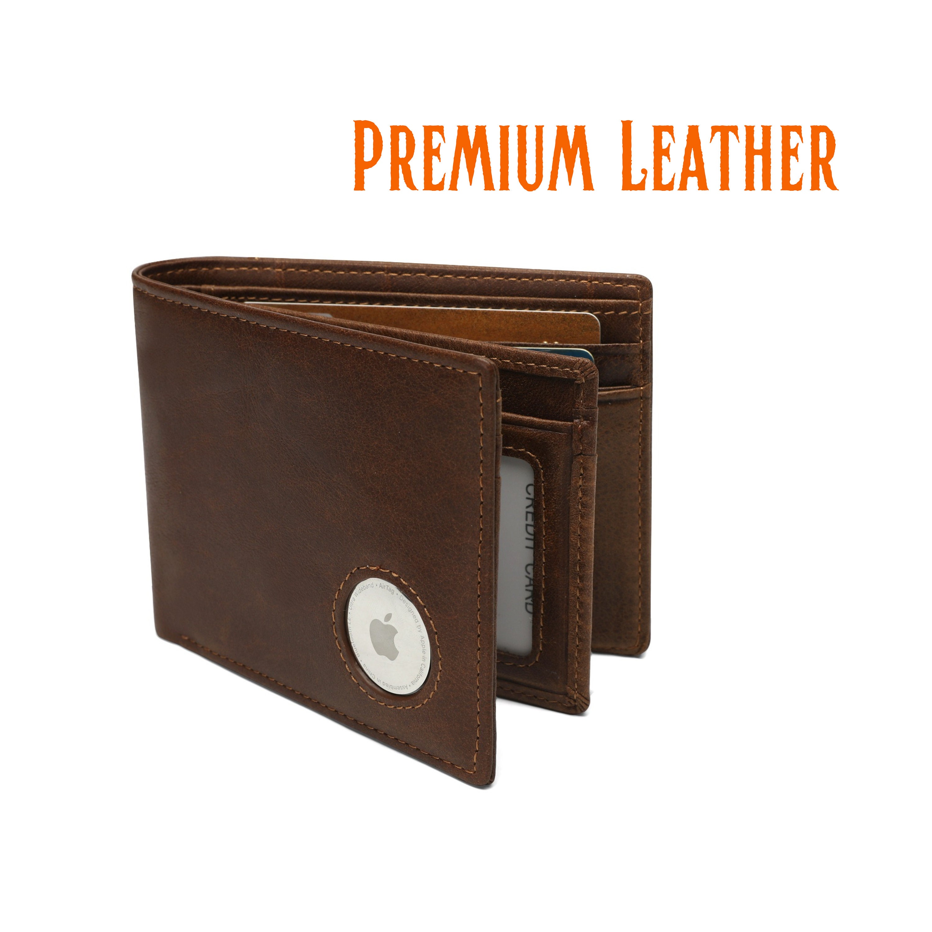 Source Boshiho Custom Pocket leather wallet airtag Credit card