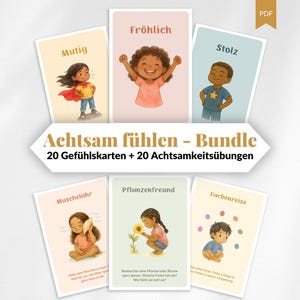 Gefühlskarten Kinder Achtsamkeit Übungen Selbstregulation Gefühle PDF Vorschule Kita Lernmaterial Emotionale Entwicklung Ruhige Spiele