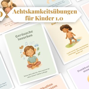 Achtsamkeitskarten Kinder Emotionale Entwicklung Selbstregulation Kita Übungen Gefühle Wahrnehmung Entspannung Lernmaterial Schule