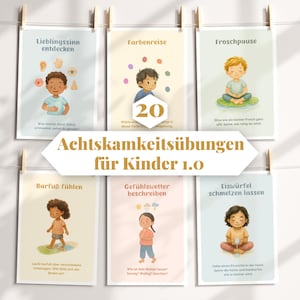 Achtsamkeitskarten Kinder Emotionale Entwicklung Selbstregulation Kita Übungen Einschulung Gefühle Geschenkidee Schulanfang Mindful Kids