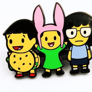 belcher Kids/ Bobs Burgers Pin/ Bob Belcher/ Cartoon Pin/ Burger Pin/ Lapel Pin/ Backpack Pin/Gift/Cult Cartoon/ Com-icon/pop culture pin/