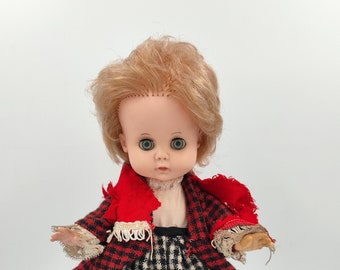Bambola vintage realizzata in Inghilterra, bambola bionda occhi azzurri, realizzata negli anni '70, bambola da collezione