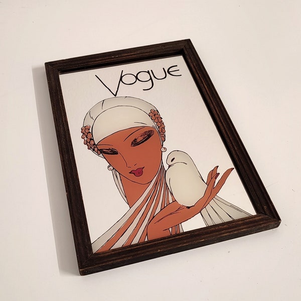 Vogue mirror , Art Deco mirror, advertising mirror , Νouveau style, Wall Mirror Magazine Cover April 1927