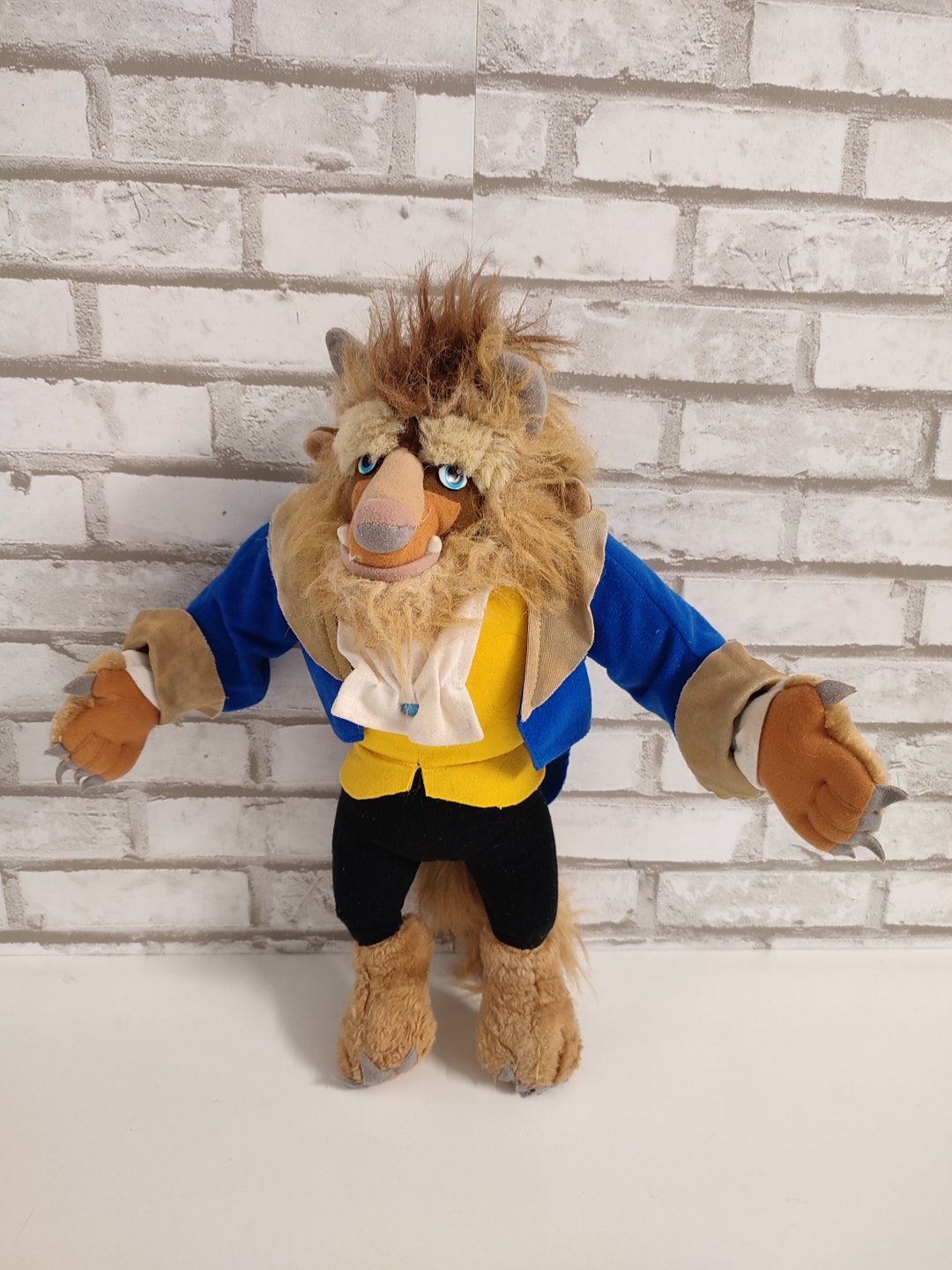 Beauty and the Beast Mattel Disney Beast Plush Toy 1992 Etsy
