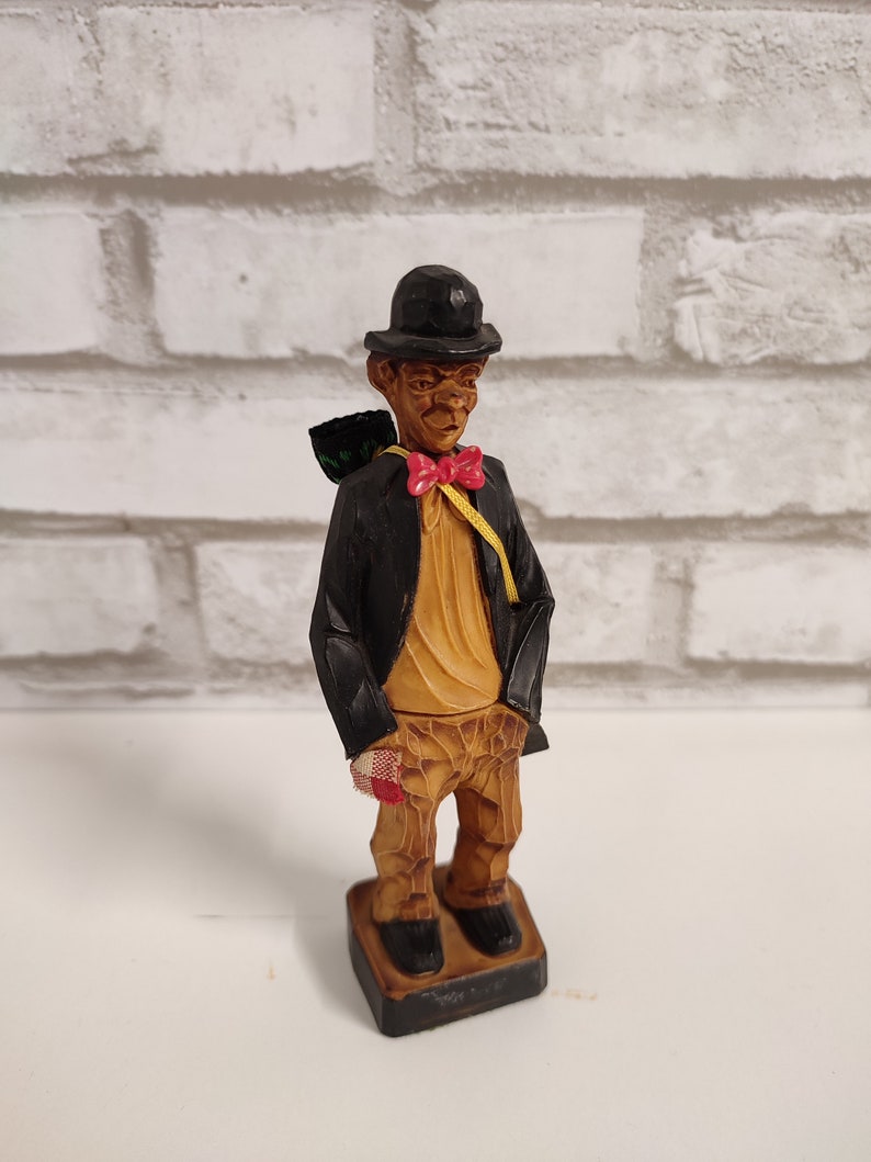 Anri Hand Carved Wood Small Africa American Man Vintage Figure Figurine ...