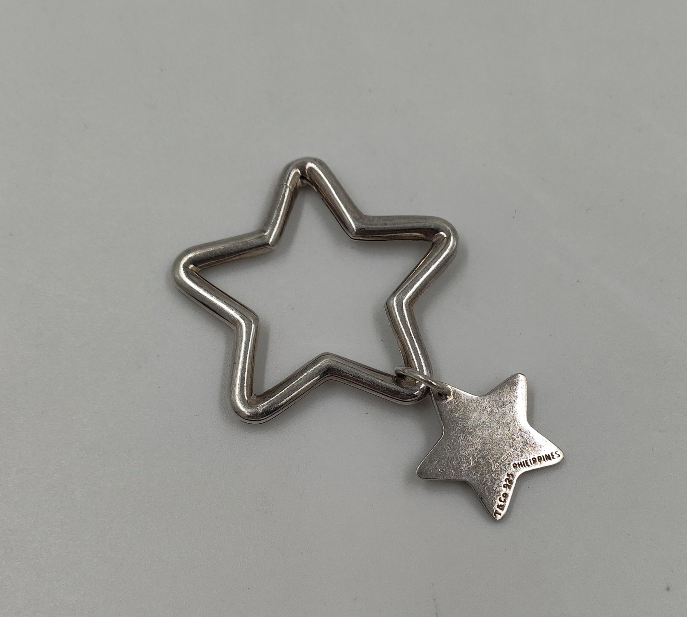 Vintage Tiffany & Co. Sterling Silver Star Keyring, Tiffany Vintage Tiffany & Co. Sterling Silver Star Keyring, Tiffany