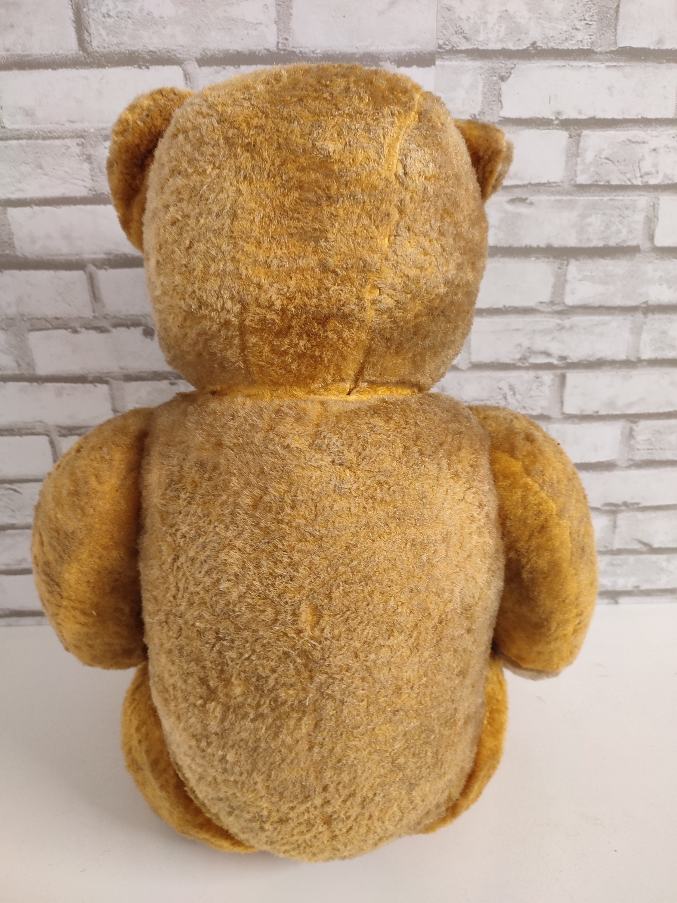Teddy Bear Vintage Antique Teddy Bear Big Size Stuffed With Straw - Etsy