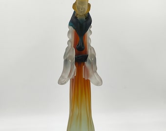 Murano Glass Figurine, Salviati & Co. Murano Venice, Geisha Figure, Art Deco Home Decor, Pressed Frosted glass, Vintage Collectible Murano