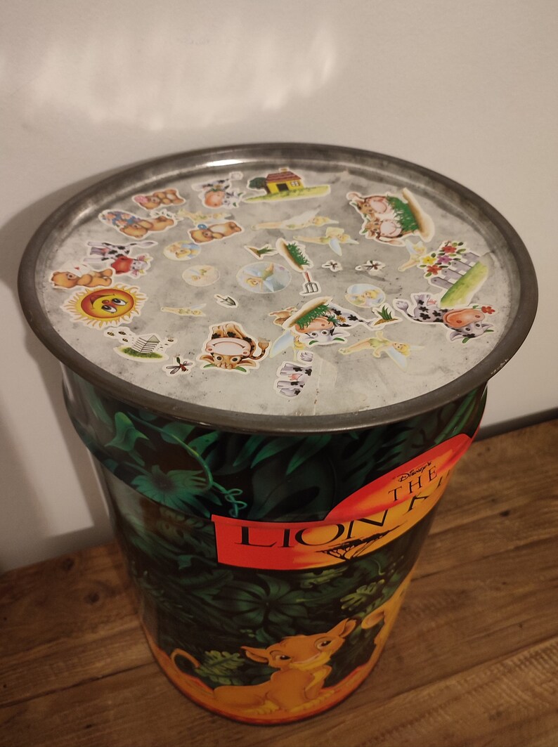 Kids Bedroom Decor Lion King Vintage Trash Can Etsy