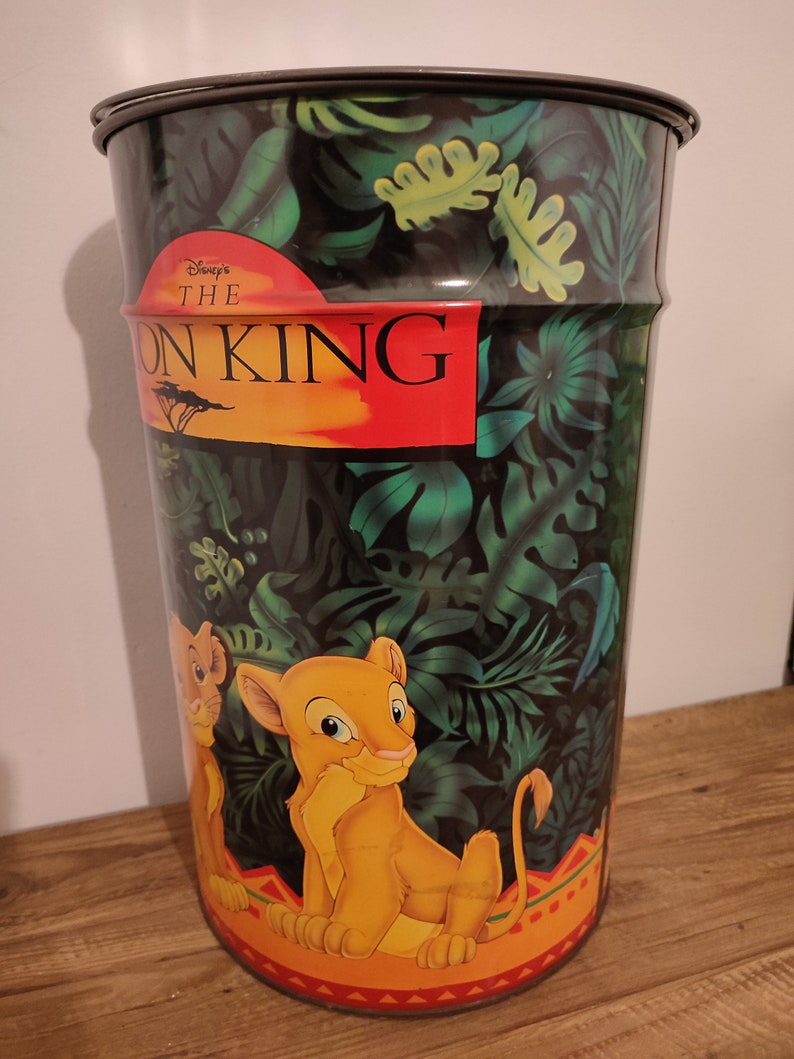 Kids Bedroom Decor Lion King Vintage Trash Can Etsy