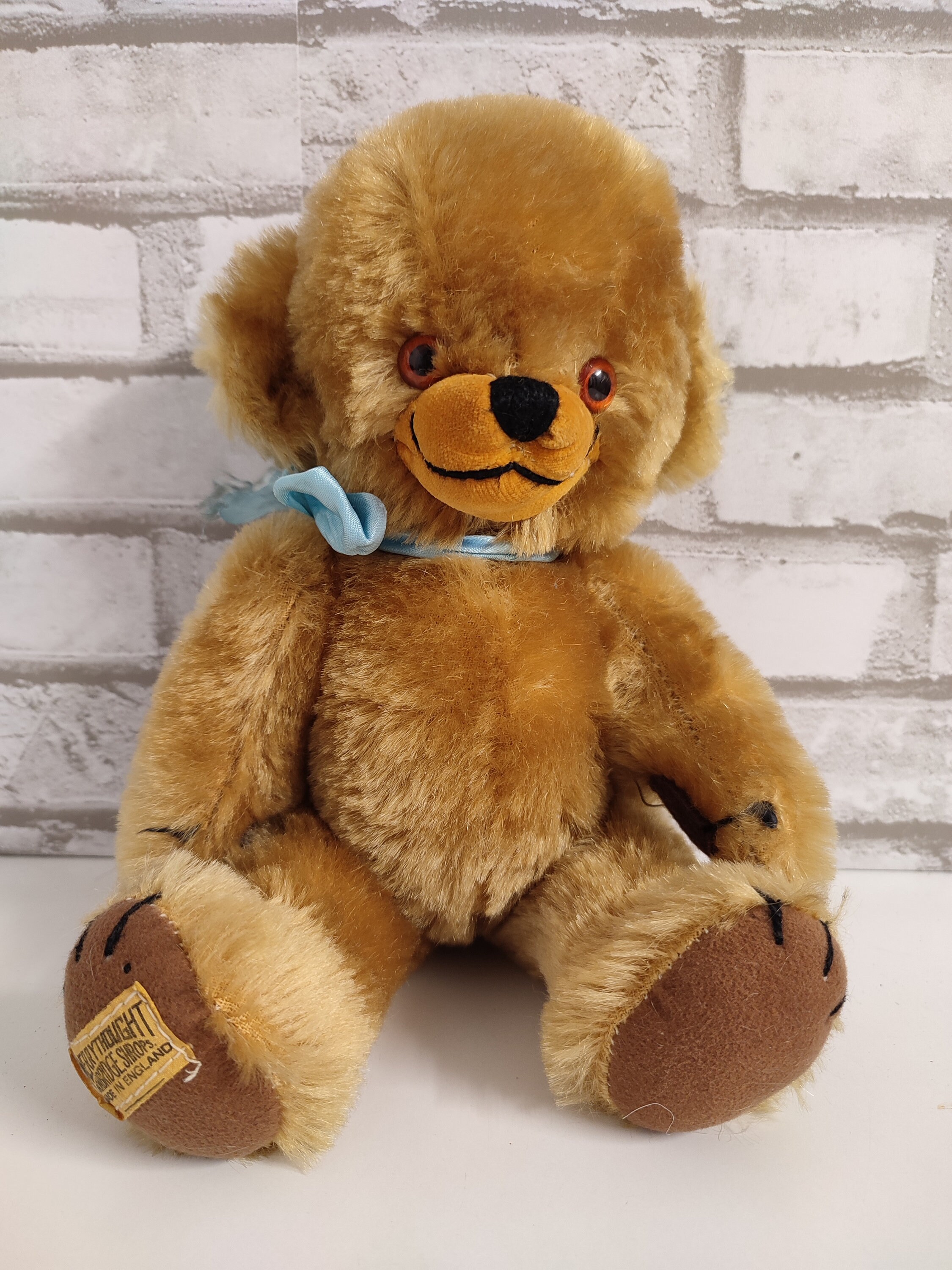 Merrythought Bear Cheeky Teddy Bear Jointed Mohair Bear Made - Etsy