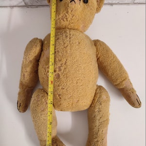 Teddy Bear Vintage Antique Teddy Bear Big Size Stuffed With Straw - Etsy
