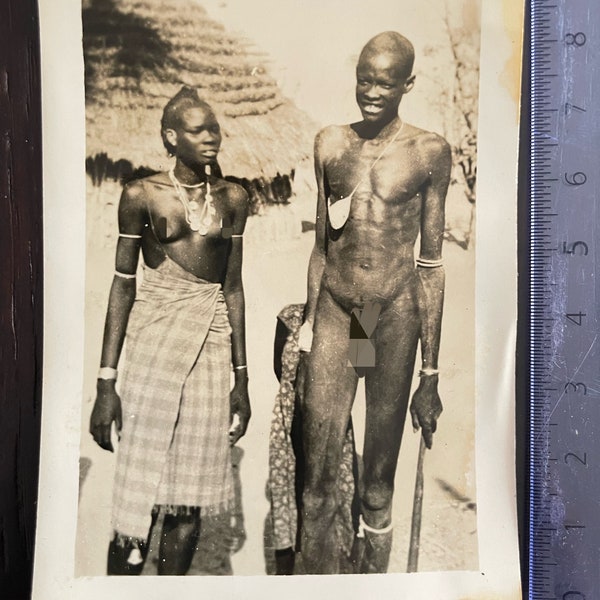 Vintage Photo Ethnic Native Indigenous Africa Nude Men end Woman Vintage Photography