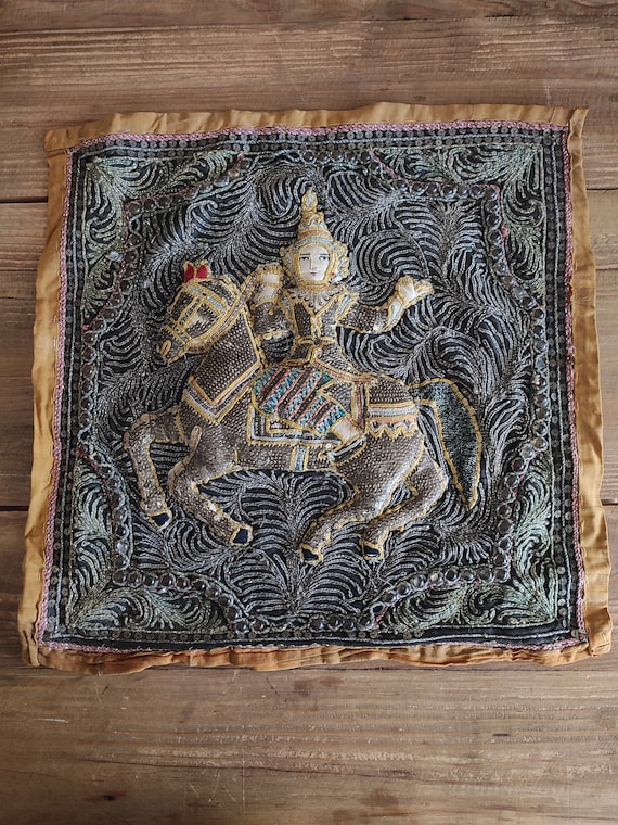 Burmese Antique Kalaga Tapestry From Burma Etsy Canada