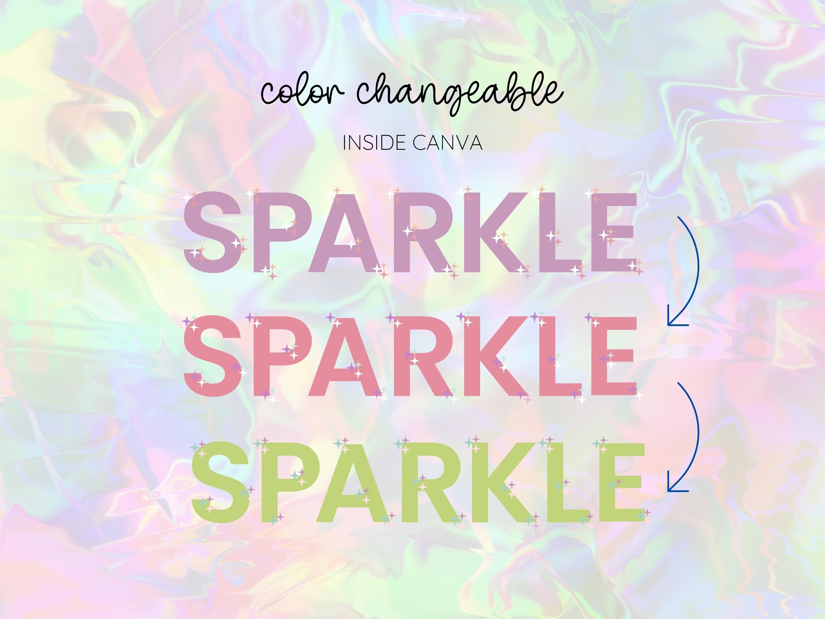 Sparkly Font, Alphabet Clipart, Glitter Letters, Sparkle SVG, Sparkle