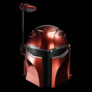 Red Ranger Mandalorian Helmet Cosplay STL FILE