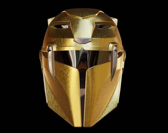 Casco Mandalorian Power Ranger Amarillo ARCHIVO STL