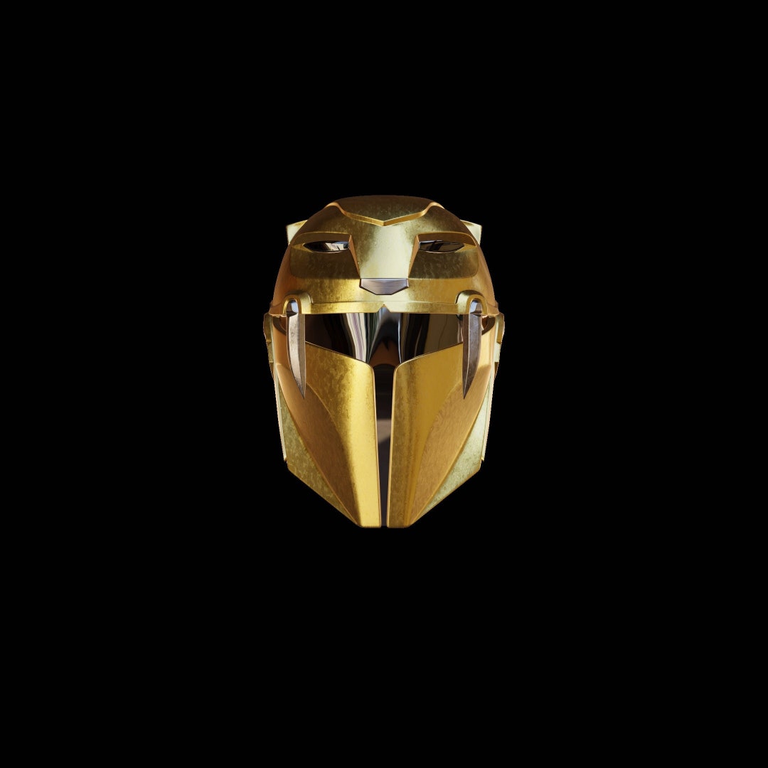 Yellow Mandalorian Power Ranger Helmet STL FILE Etsy