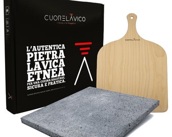 Lava Stone 39x35x2 cm - Baking Stone for Pizza and Bread in the Oven