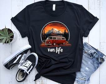 Van Life Shirt: Retro Camper Van, Adventure Road Trip