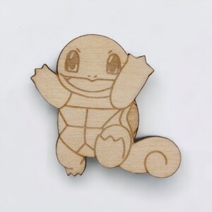 Set of 6 Pokemon Wooden Magnets & Pins Exclusive Brooch/Magnet Housewarming Gift Idea Fridge Magnet Choose ANY Pokemon Home Decor Squirtle (1 un.)