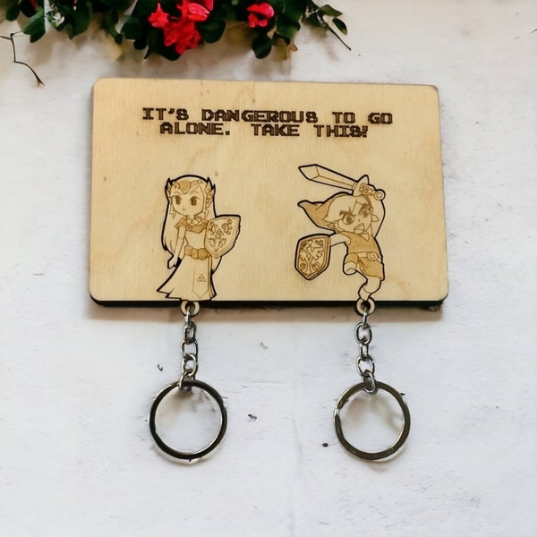 Premium Wooden Wall Mount Keychains Zelda - Home Decor - Geek Gift - Keyring Holder Wall Mounted