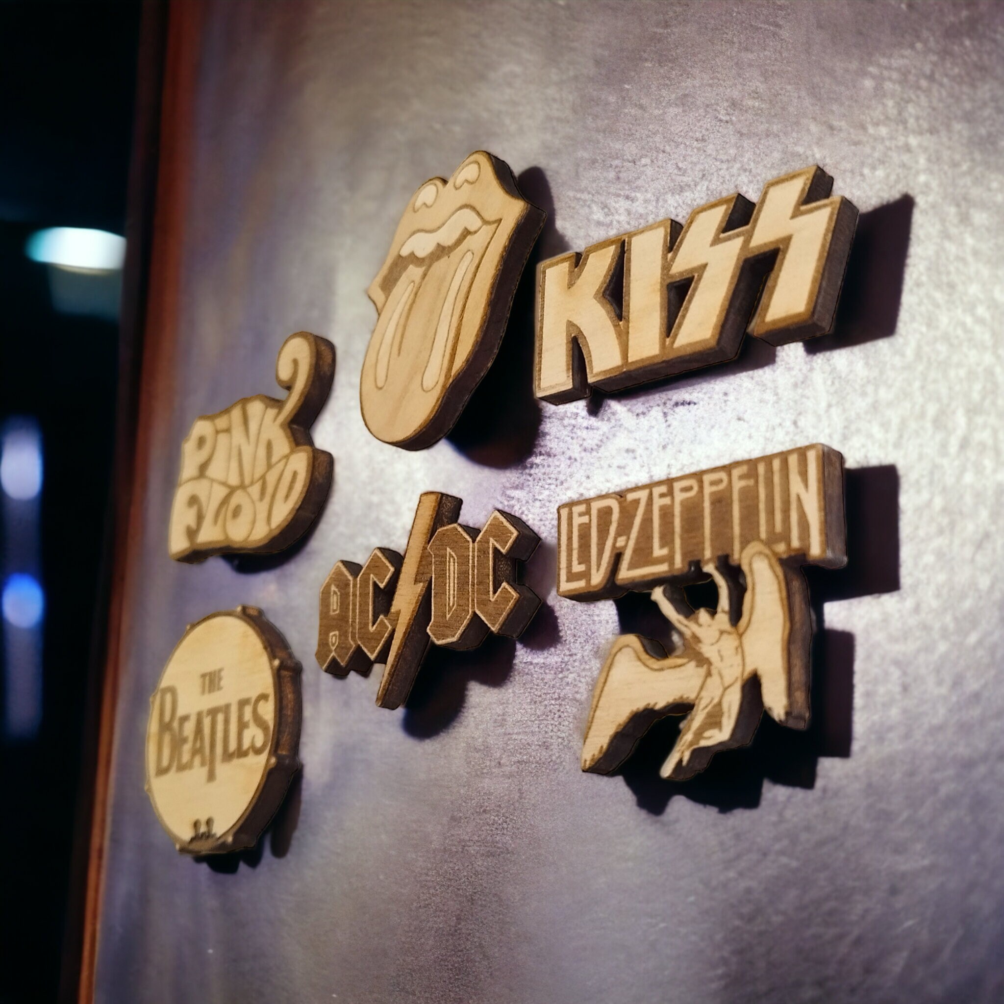 Set of Rock Bands Wooden Pin Exclusive